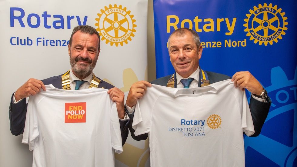 da sin Luigi Fazzini presidente del Rotary Firenze Nord e Nello Mari, DG 2071° Distretto del R.I.