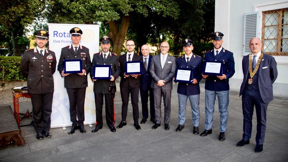 La consegna dei premi «Valore del coraggio» è stato l'ultimo service dell'annata 2020-21 del Rotary Firenze Nord (Credit Luca Righeschi)